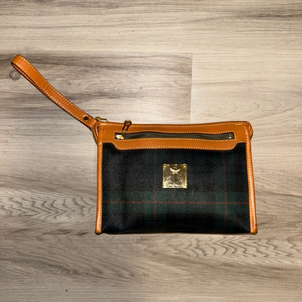VTG CARLO PALAZZI ROMA Y2K plaid wristlet